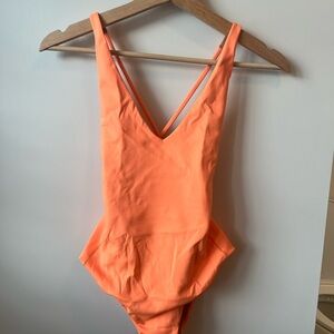 Left On Friday Orange One Piece Swimsuit